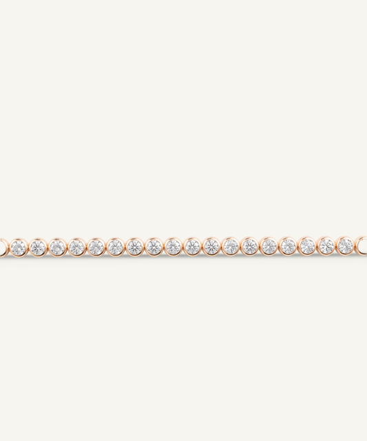 로즈 골드 | Lab Grown Diamond Bezel Tennis Bracelet, detail 1