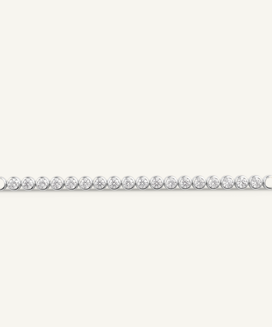 화이트 골드 | Lab Grown Diamond Bezel Tennis Bracelet, detail 1