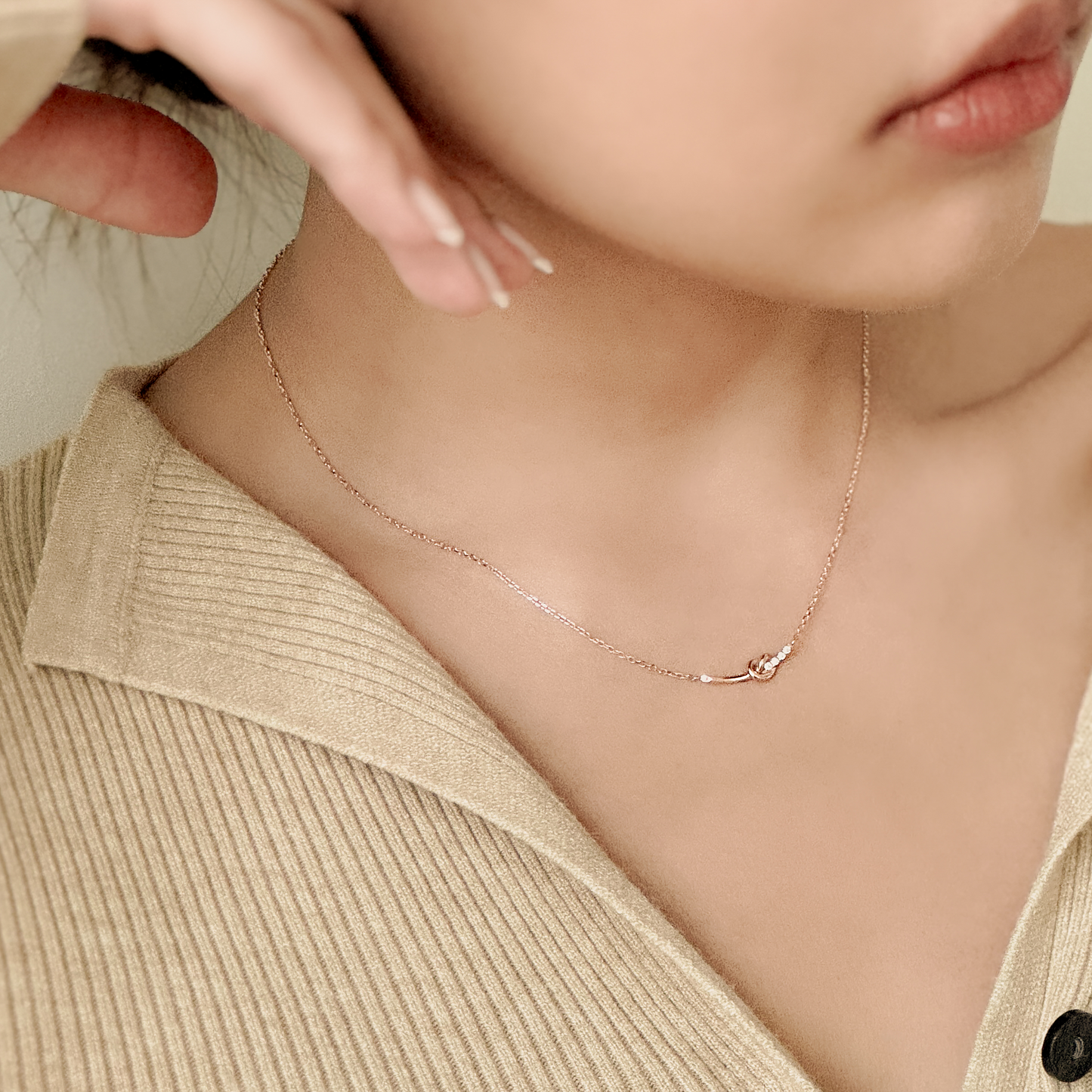 하트 프레첼 목걸이