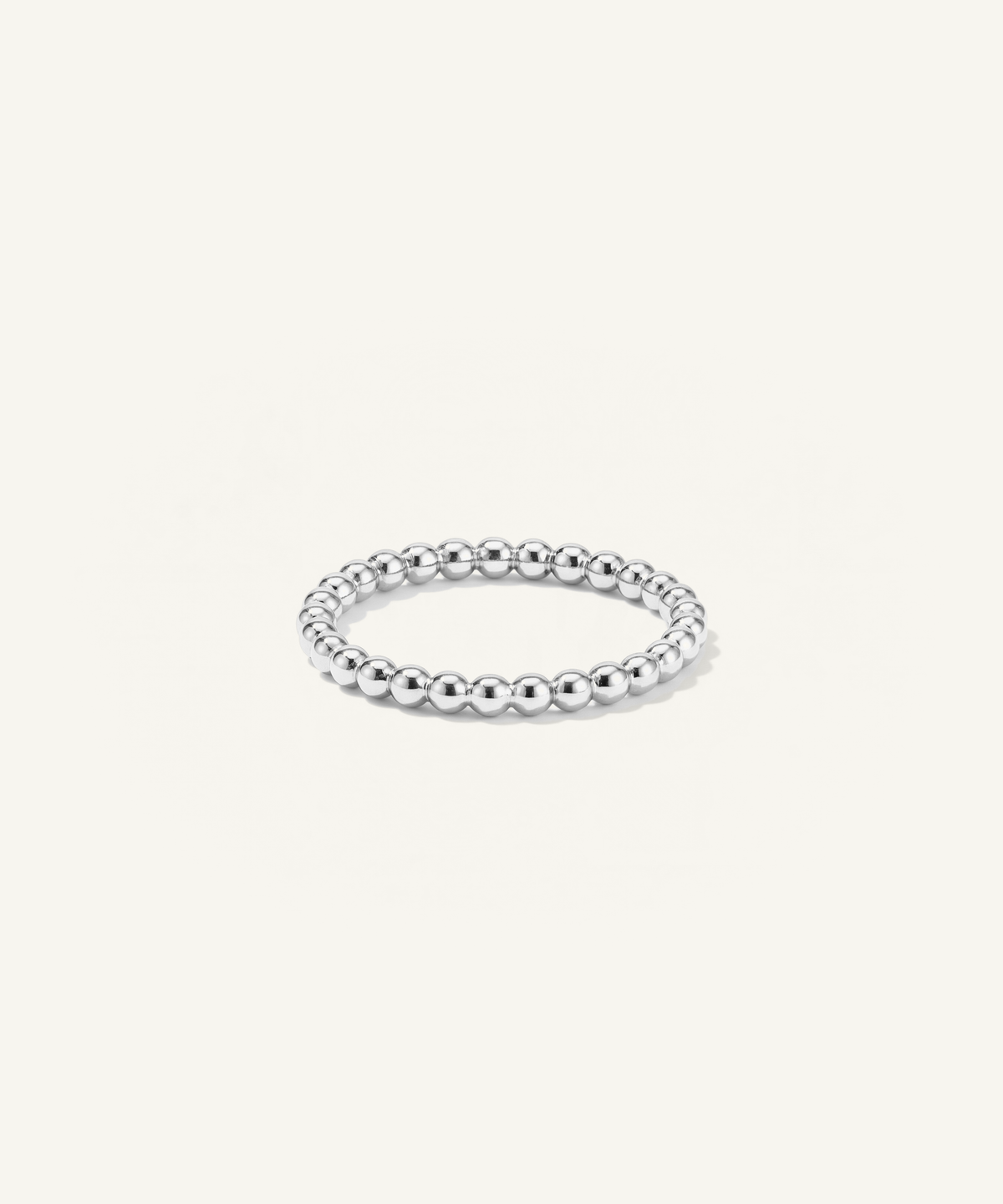 화이트 골드 | shot 1 | White Gold Beaded Ring
