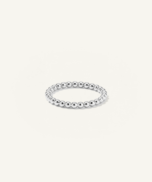 화이트 골드 | shot 1 | White Gold Beaded Ring
