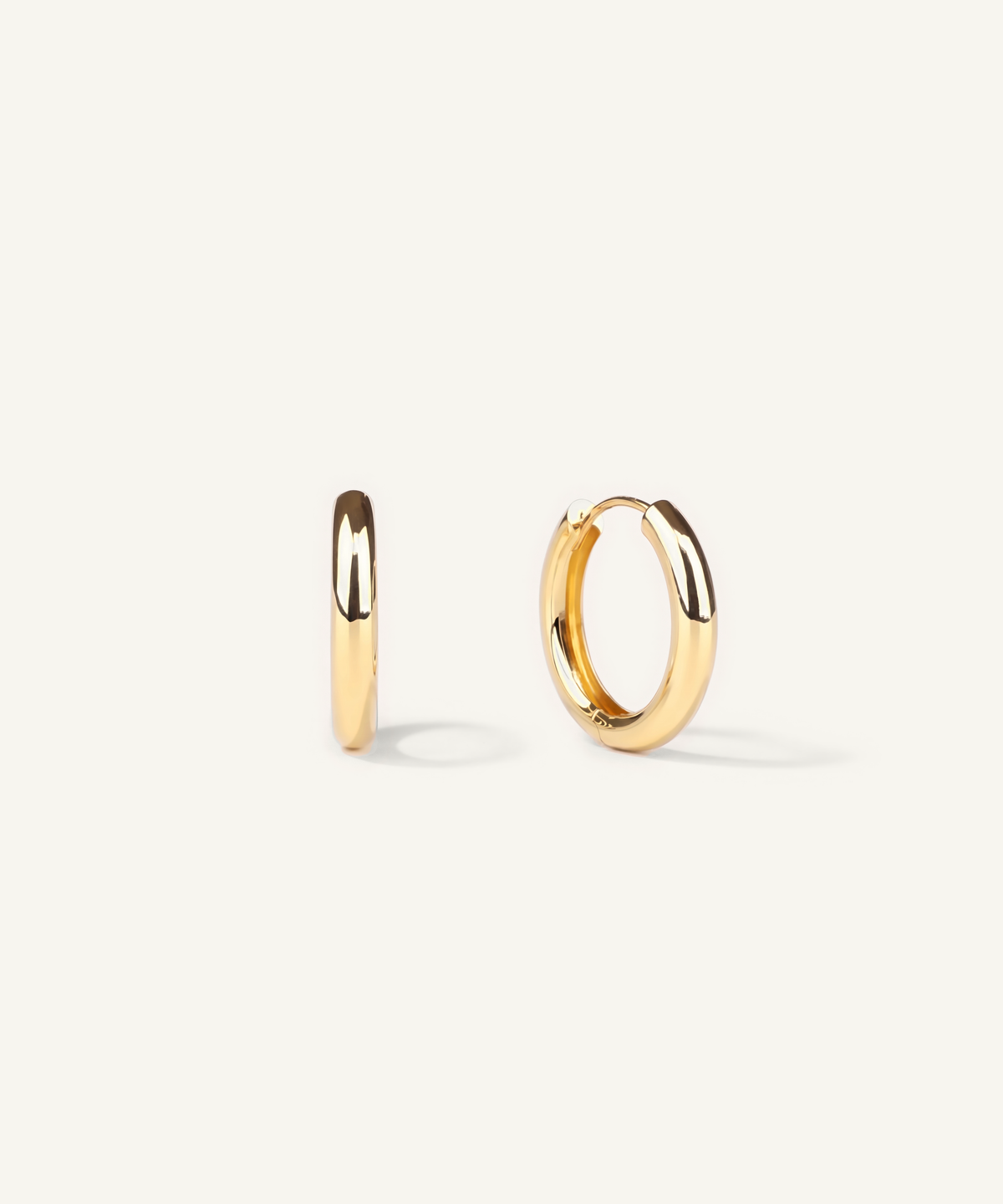 옐로우 골드 | Bold Classic Hoop Earrings