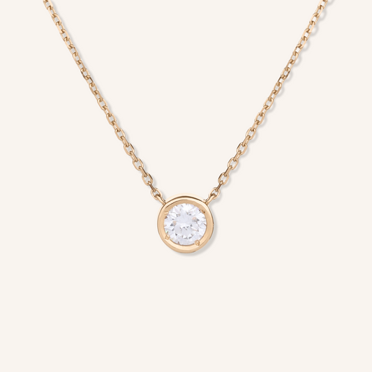 0.3ct 랩그로운 다이아몬드 베젤 목걸이