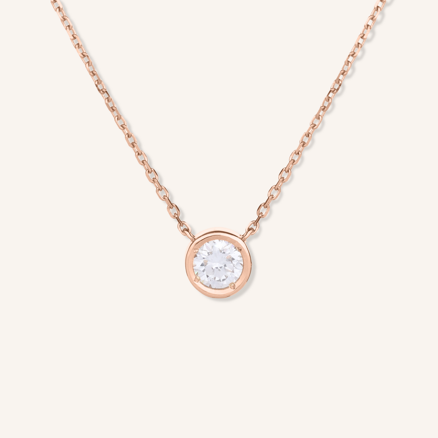 0.3ct 랩그로운 다이아몬드 베젤 목걸이