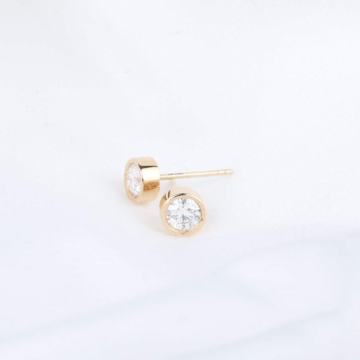 0.3ct 랩그로운 다이아몬드 베젤 스터드 귀걸이