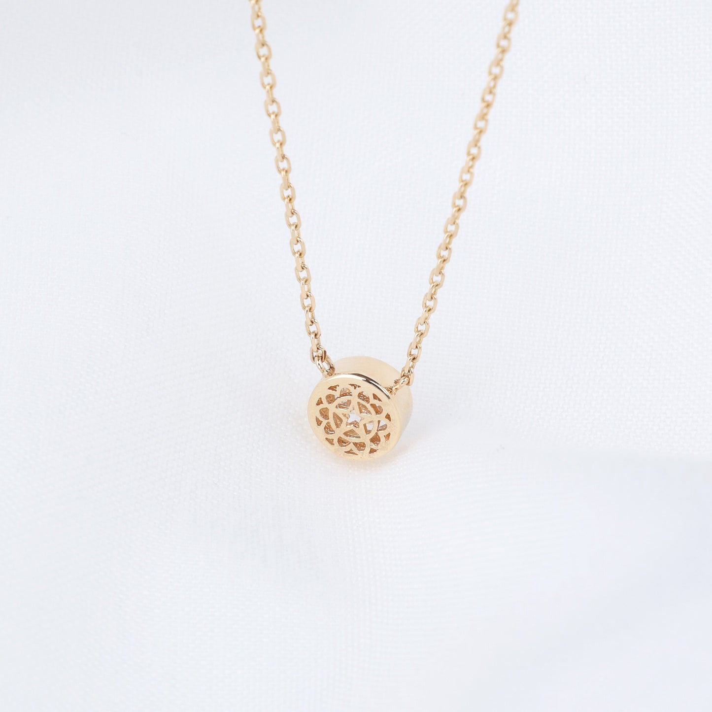 0.3ct 랩그로운 다이아몬드 베젤 목걸이