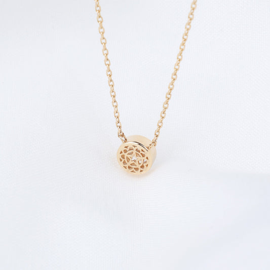0.3ct 랩그로운 다이아몬드 베젤 목걸이