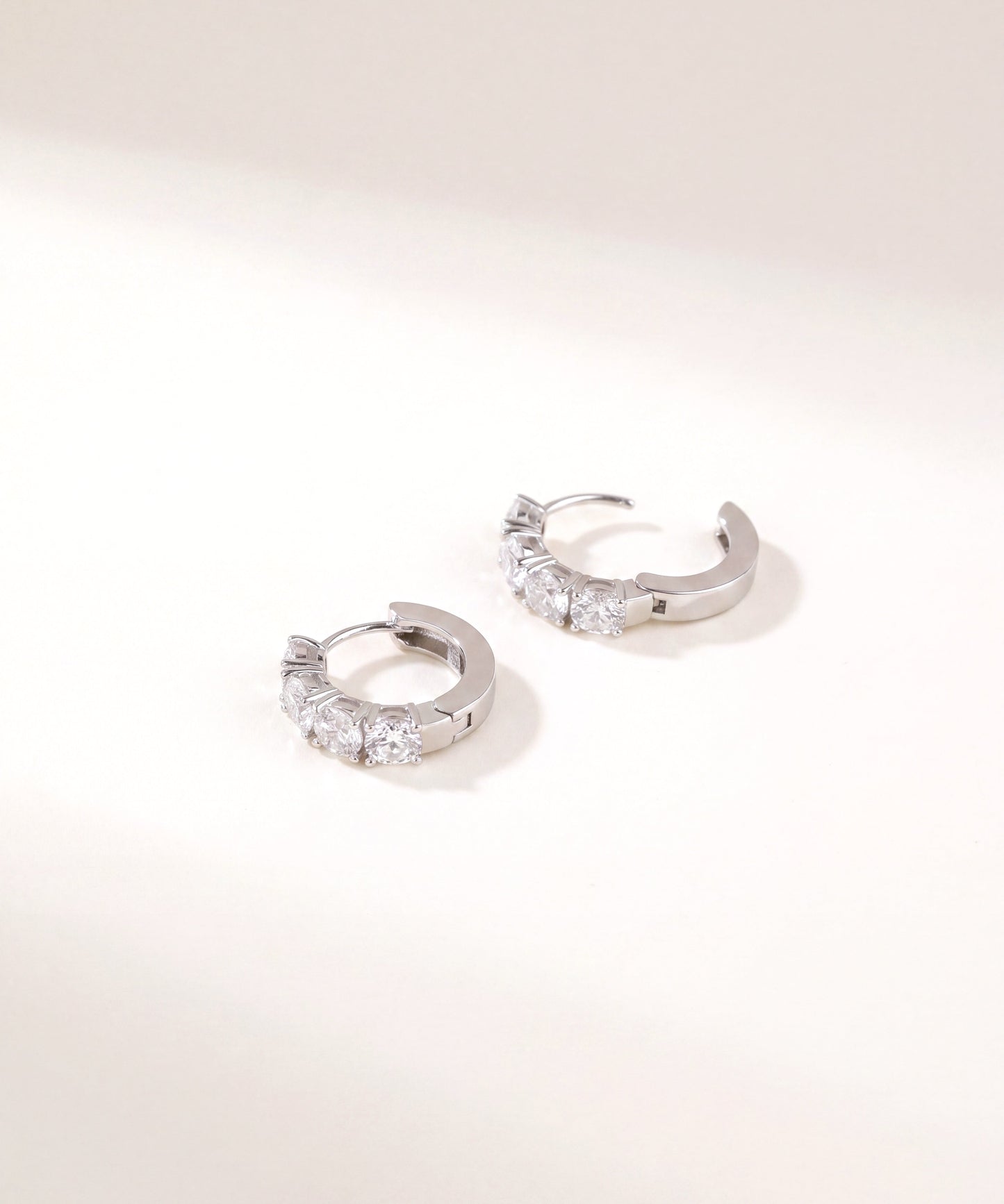 1.6ct 토탈 랩그로운 다이아몬드 후프 귀걸이