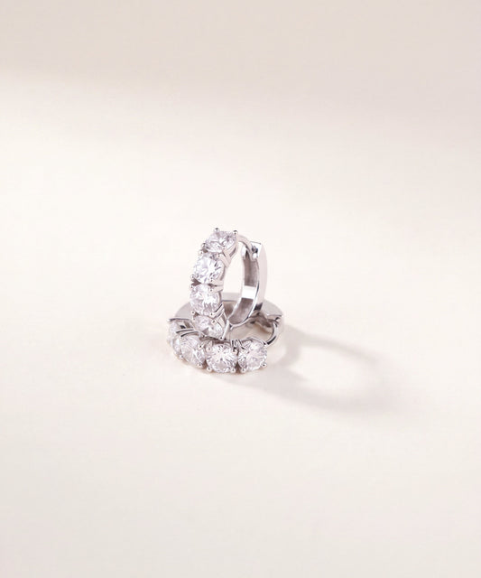 1.6ct 토탈 랩그로운 다이아몬드 후프 귀걸이