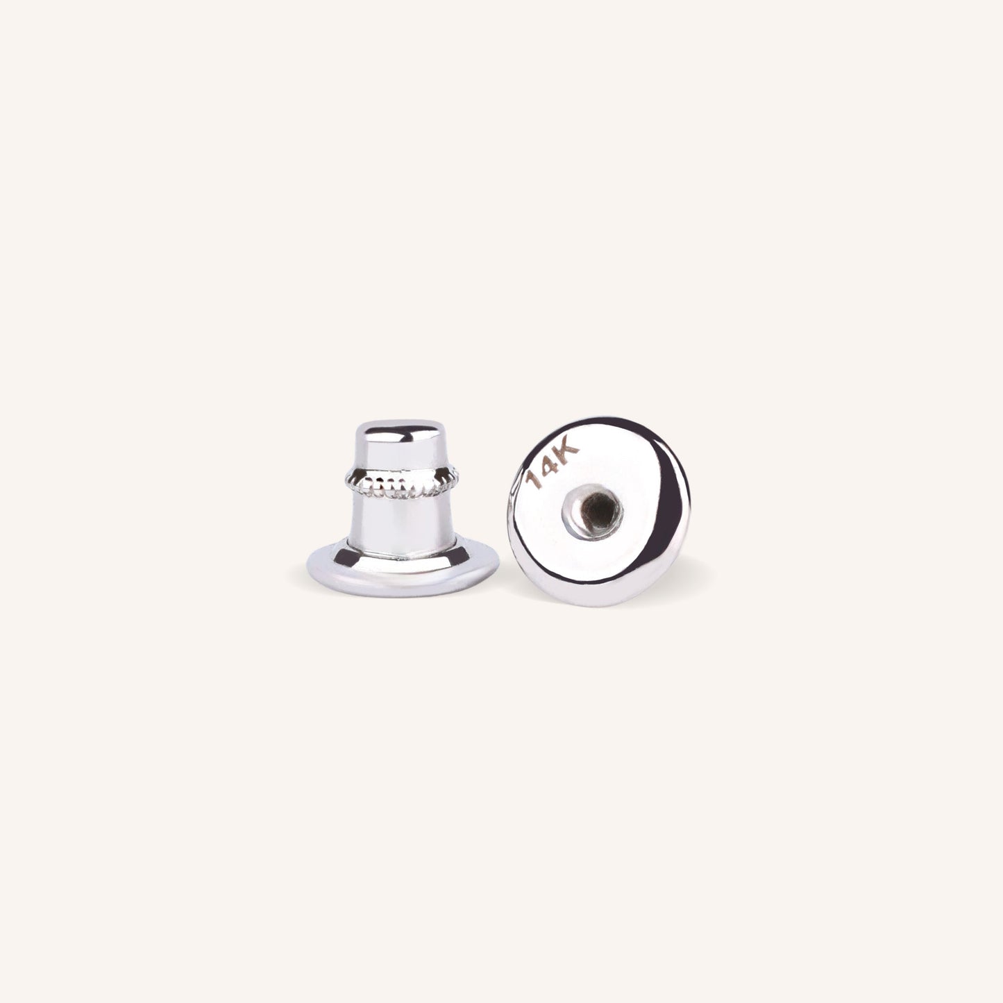 0.3ct 랩그로운 다이아몬드 베젤 파베 스터드 귀걸이