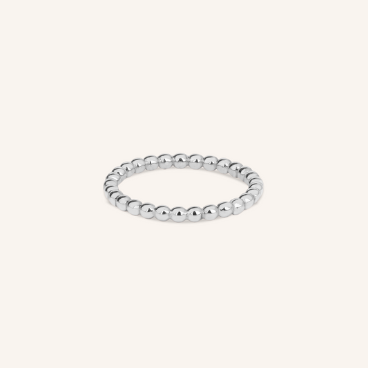화이트 골드 | shot 1 | White Gold Beaded Ring