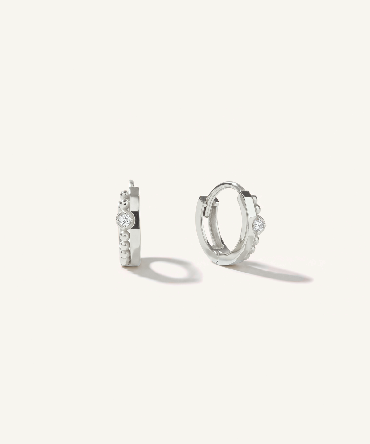 비드 바 후프 귀걸이