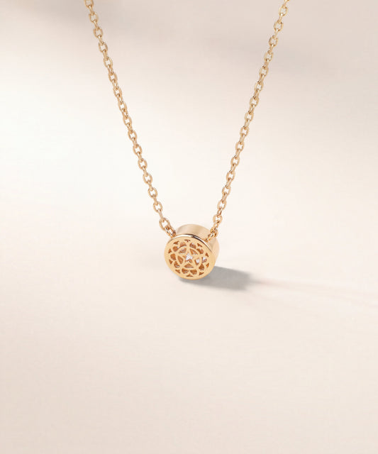 옐로우 골드 | Bezel Necklace, back