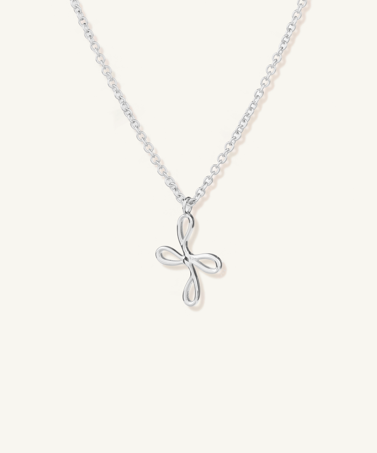 화이트 골드 | Bloom Necklace, angled