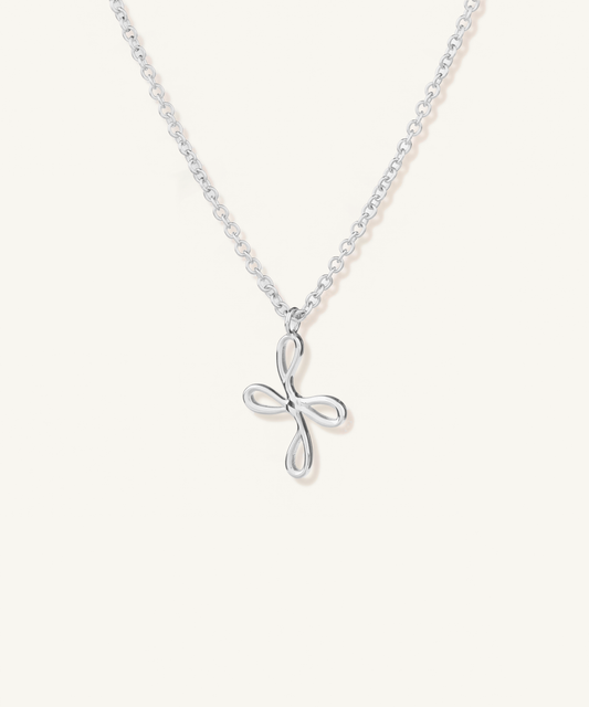 화이트 골드 | Bloom Necklace, angled