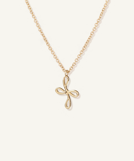 옐로우 골드 | Bloom Necklace, angled