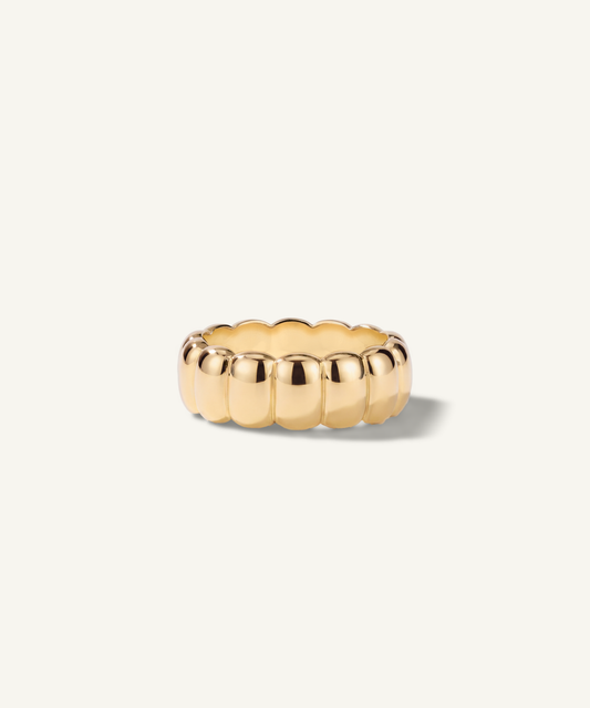 옐로우 골드 | Bold Pillow Ring