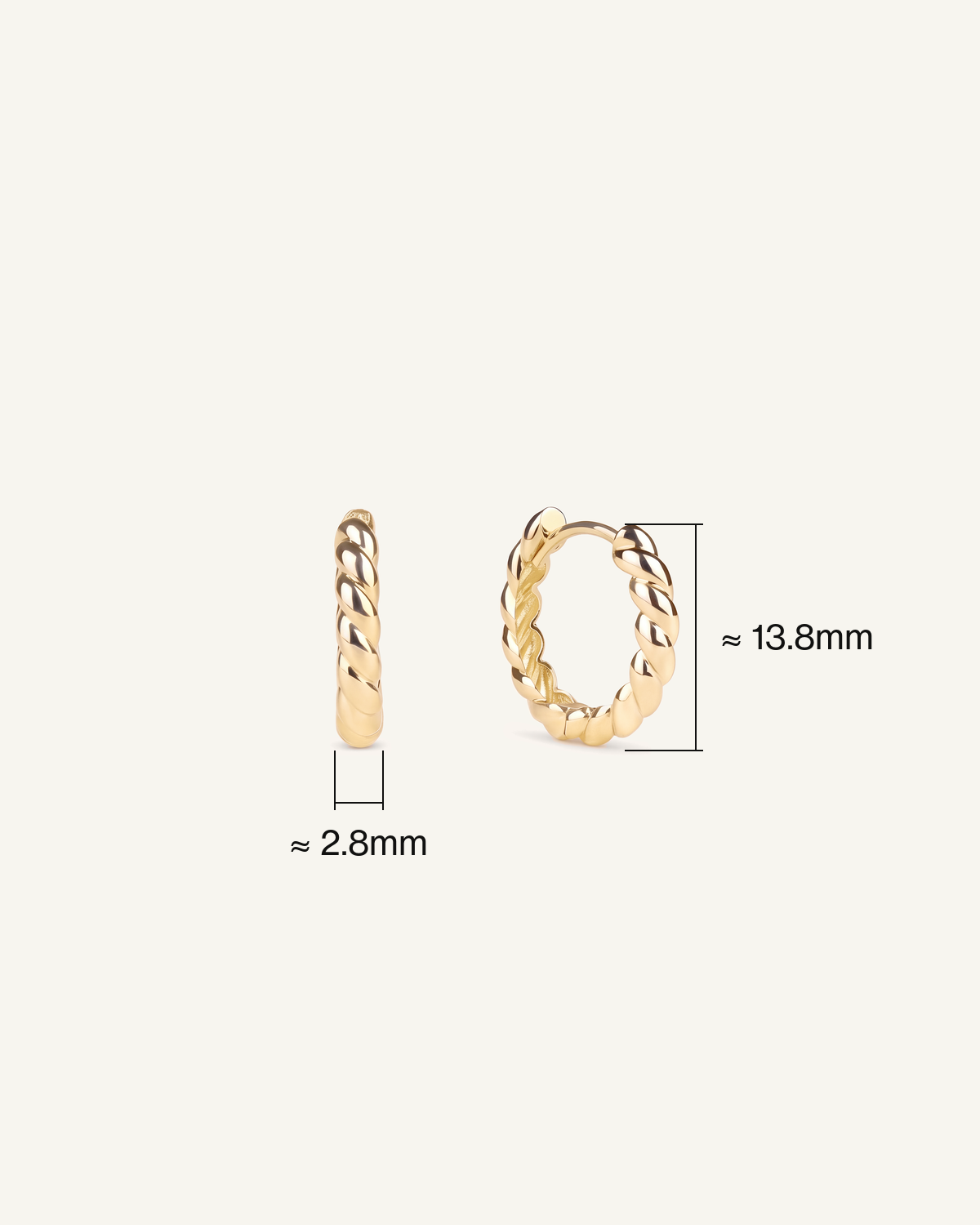 브리오슈 후프 귀걸이