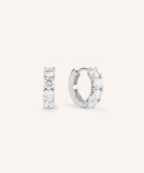1.6ct 토탈 랩그로운 다이아몬드 후프 귀걸이