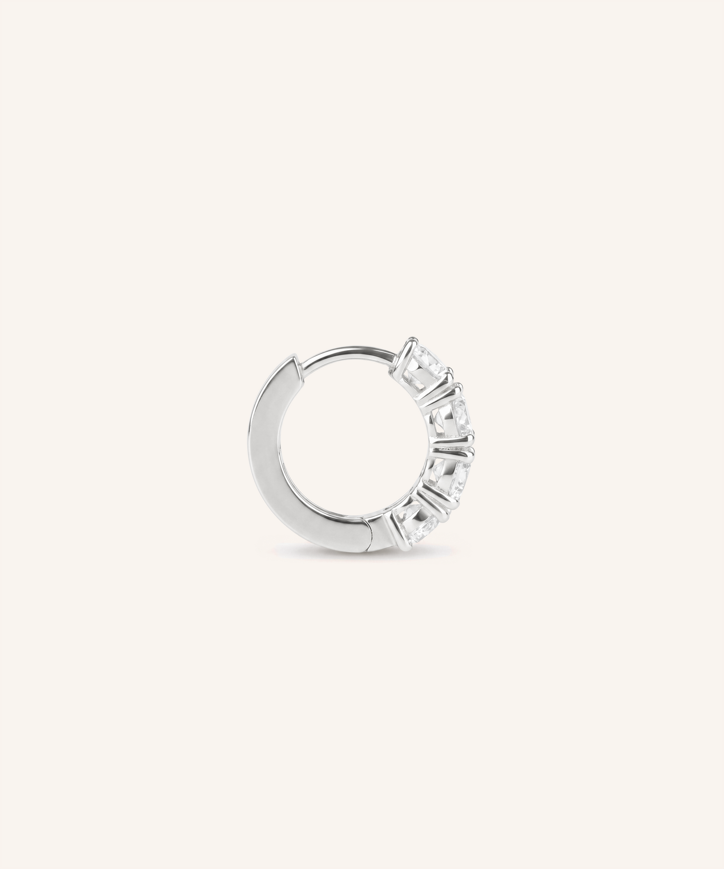 1.6ct 토탈 랩그로운 다이아몬드 후프 귀걸이