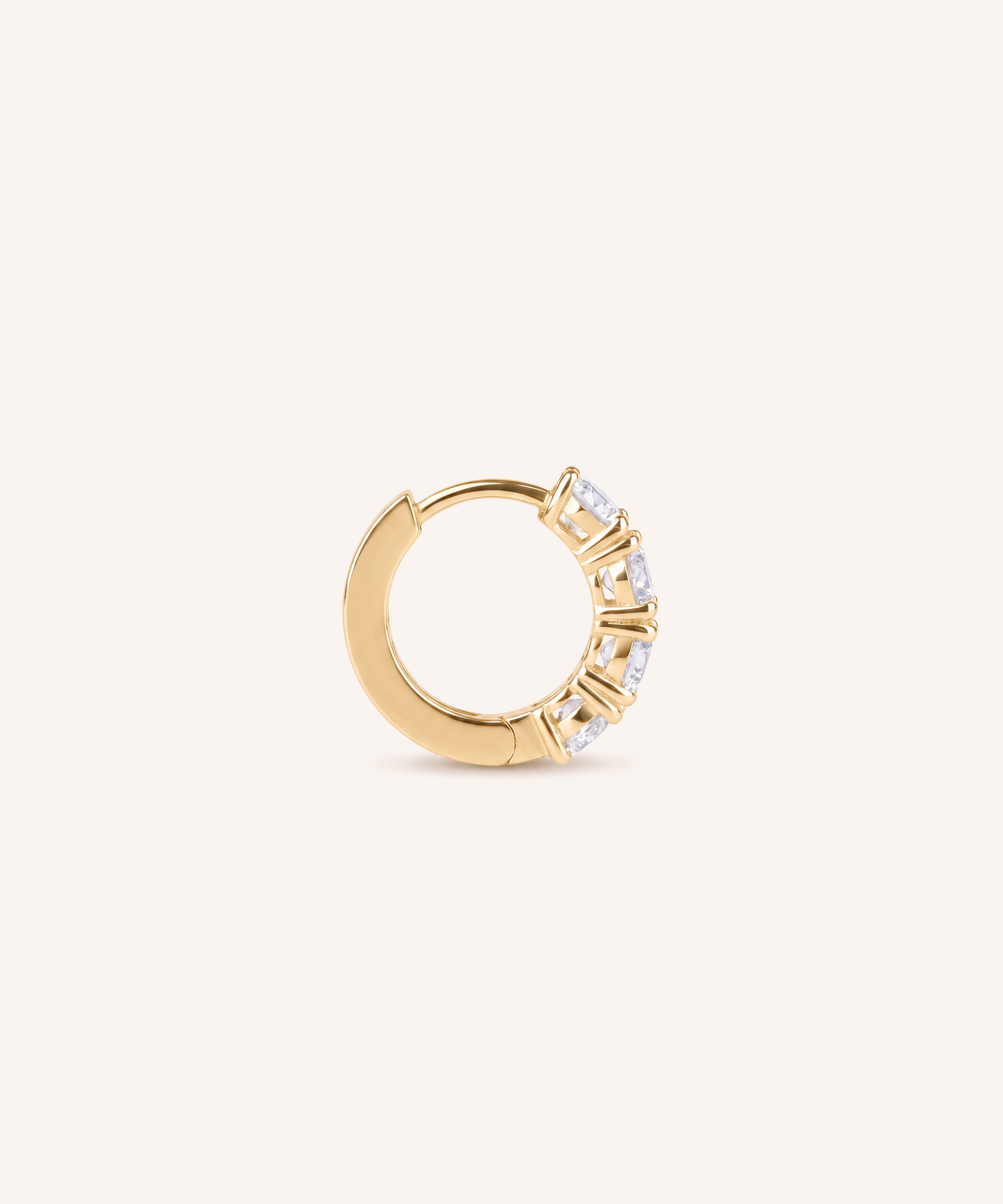 1.6ct 토탈 랩그로운 다이아몬드 후프 귀걸이