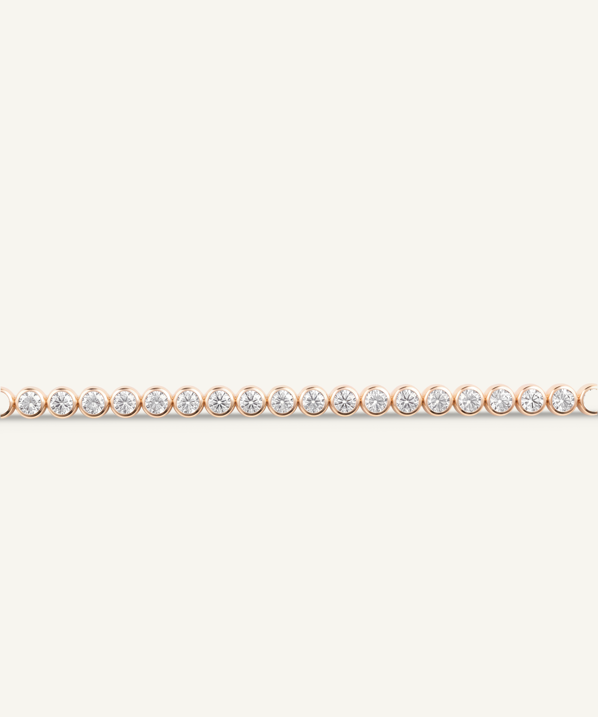 로즈 골드 | Lab Grown Diamond Bezel Tennis Bracelet, detail 1