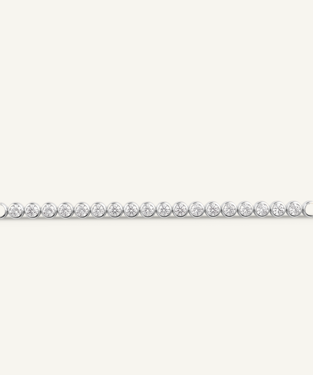 화이트 골드 | Lab Grown Diamond Bezel Tennis Bracelet, detail 1
