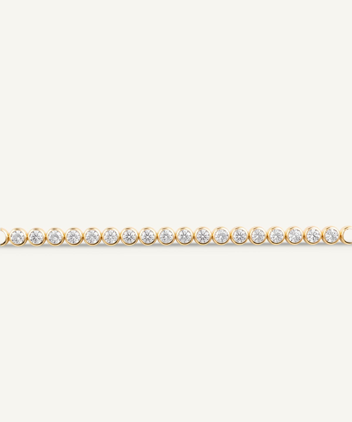 옐로우 골드 | Lab Grown Diamond Bezel Tennis Bracelet, detail 1