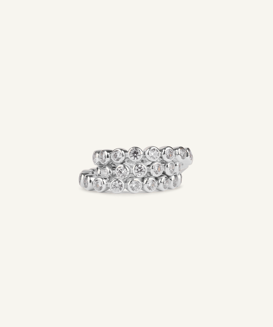 화이트 골드 | Lab Grown Diamond Bezel Tennis Bracelet, detail 2