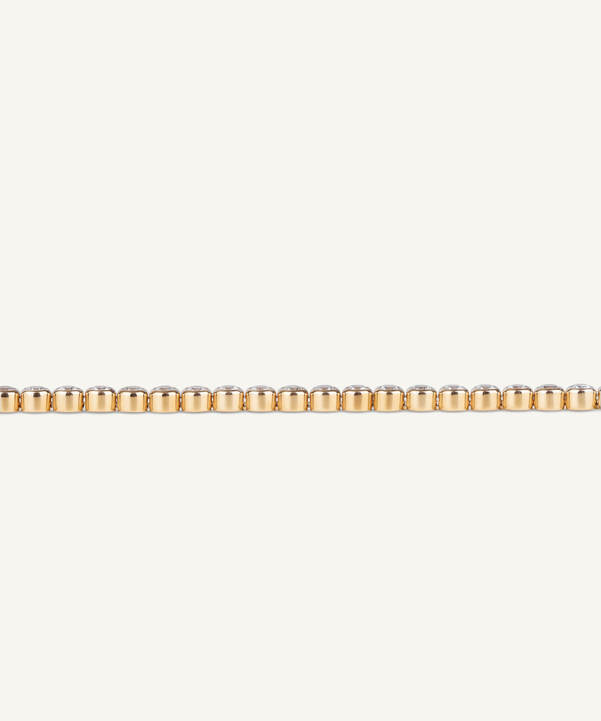 옐로우 골드 | Lab Grown Diamond Bezel Tennis Bracelet, detail 3