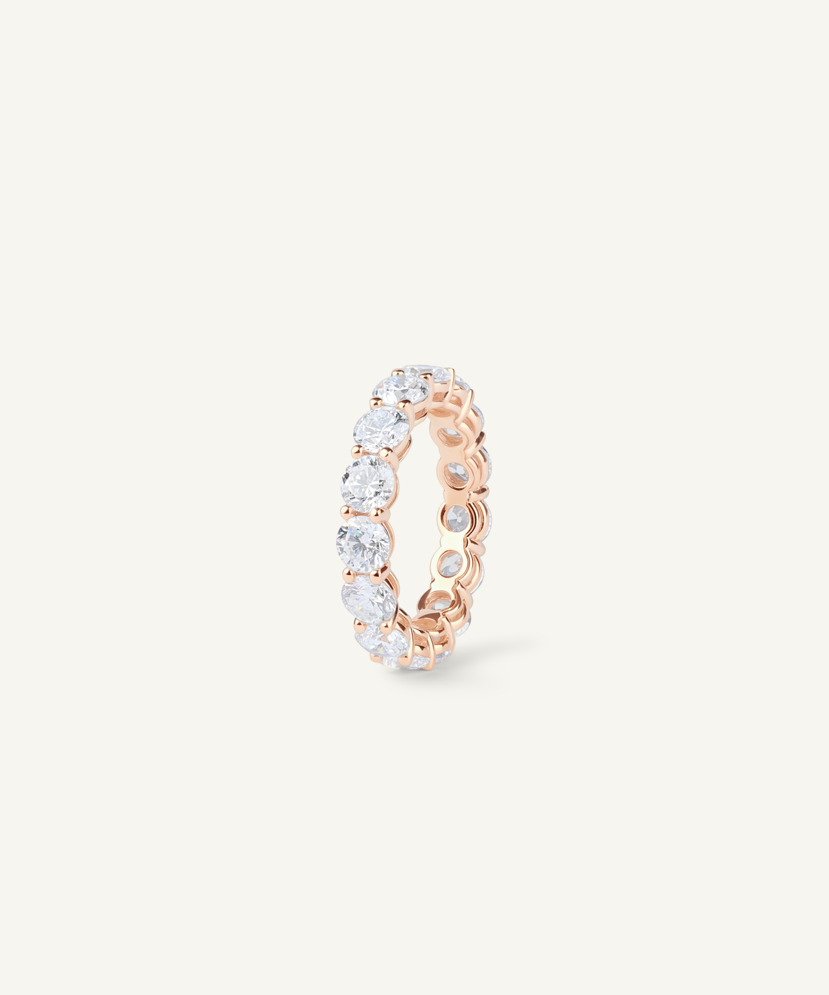 로즈 골드 | Lab Grown Diamond Eternity Band, 4.25mm, angled