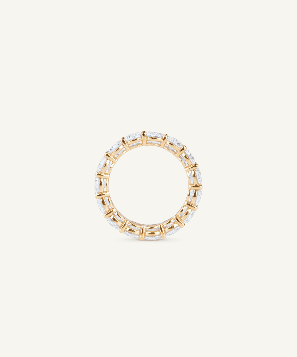 옐로우 골드 | Lab Grown Diamond Eternity Band, 4.25mm, profile