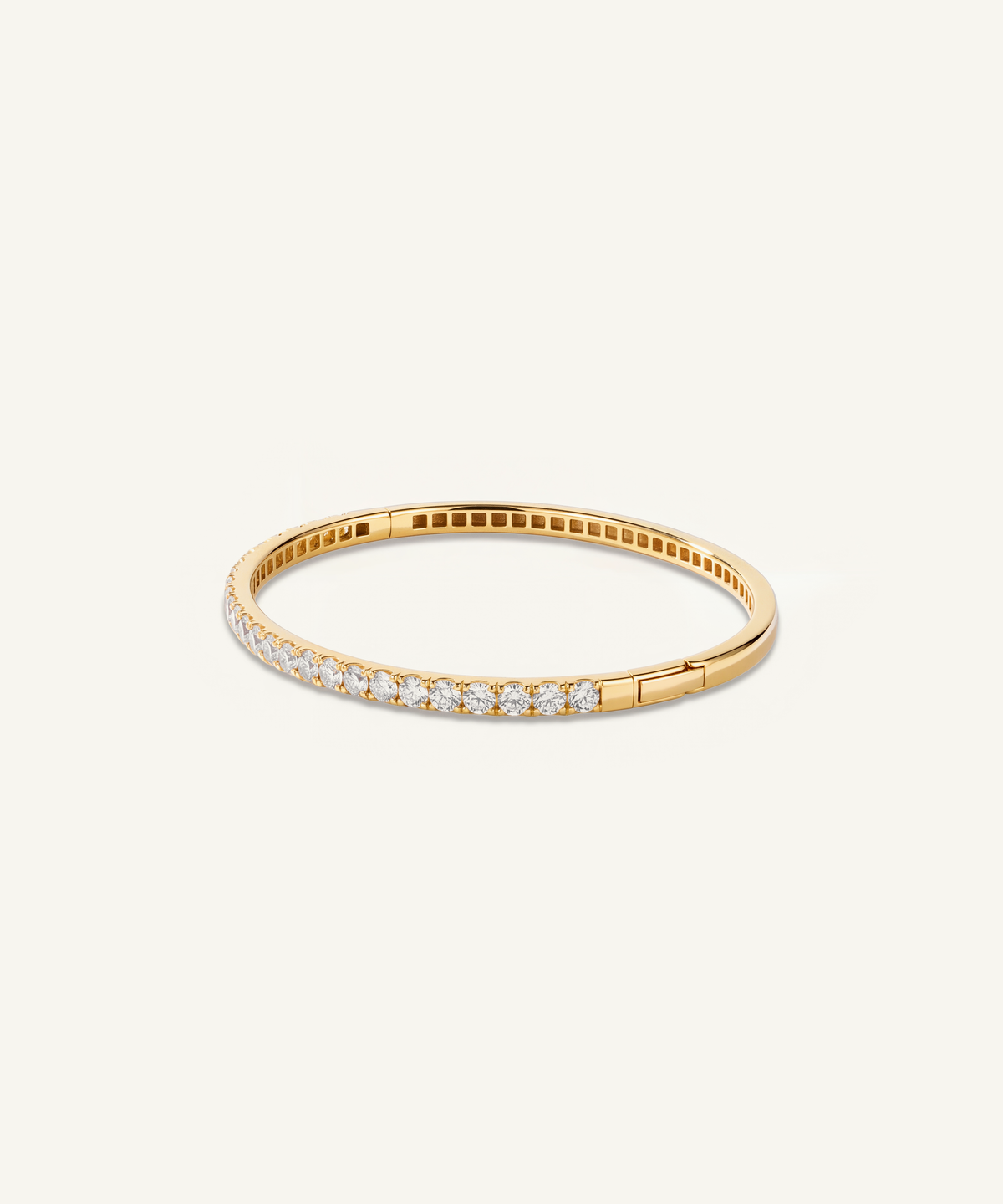 옐로우 골드 | Lab Grown Diamond Half Tennis Bangle, detail 1