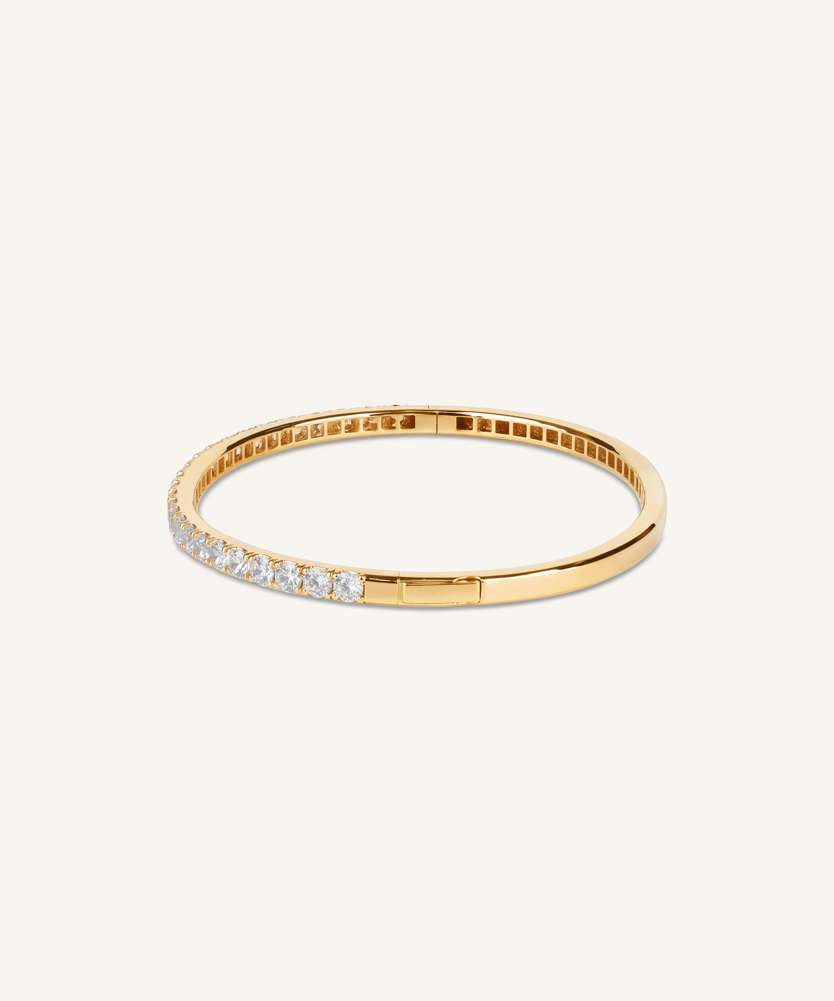 옐로우 골드 | Lab Grown Diamond Half Tennis Bangle, detail 2