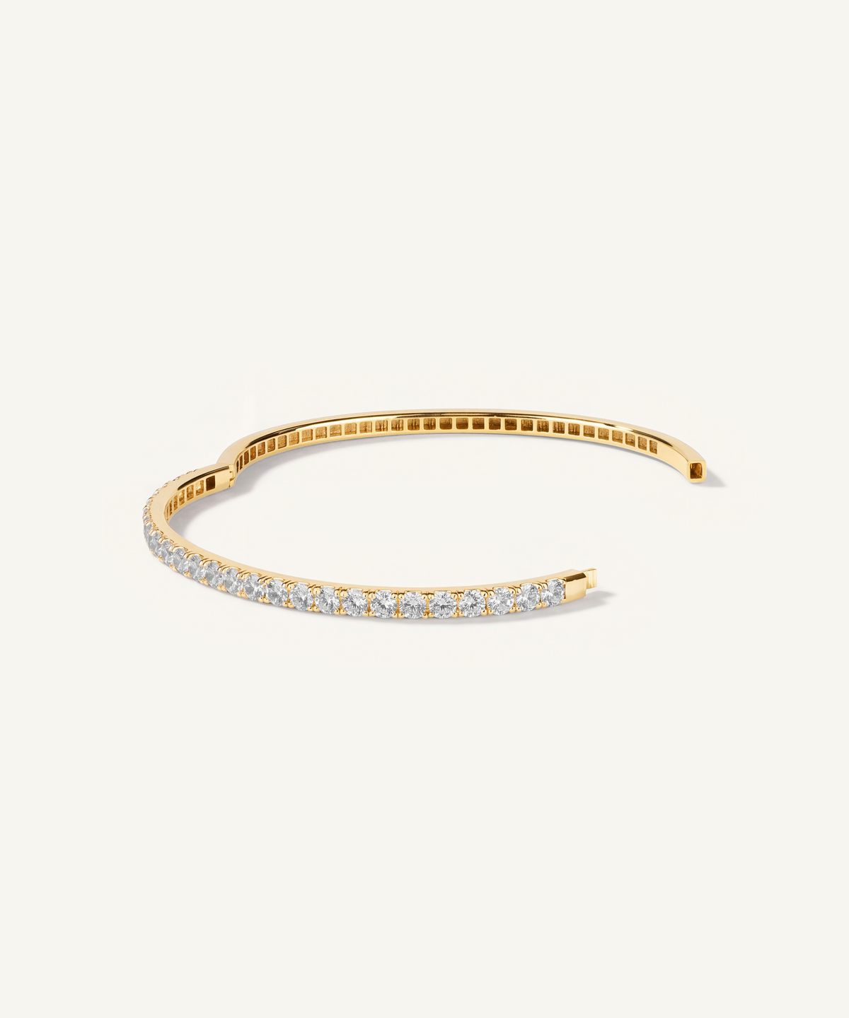 옐로우 골드 | Lab Grown Diamond Half Tennis Bangle, detail 5