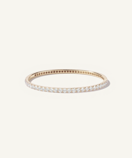 샴페인 골드 | Lab Grown Diamond Half Tennis Bangle