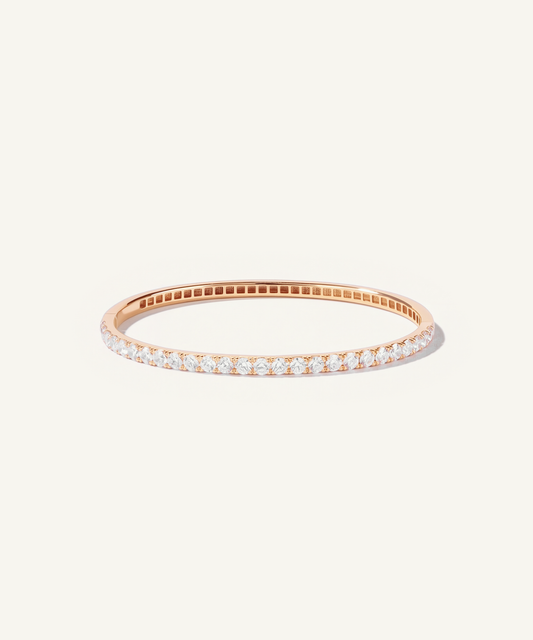 로즈 골드 | Lab Grown Diamond Half Tennis Bangle