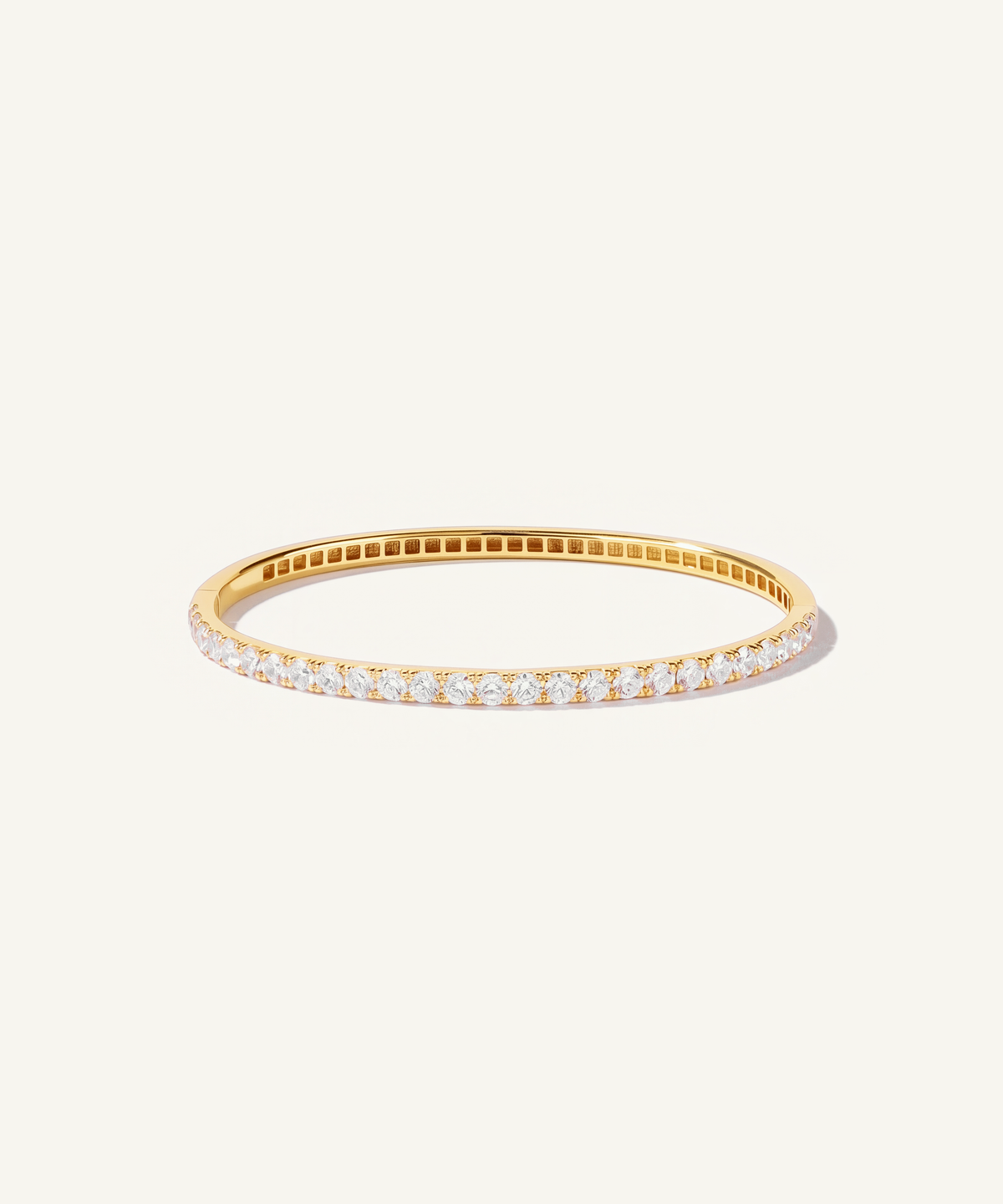 옐로우 골드 | Lab Grown Diamond Half Tennis Bangle