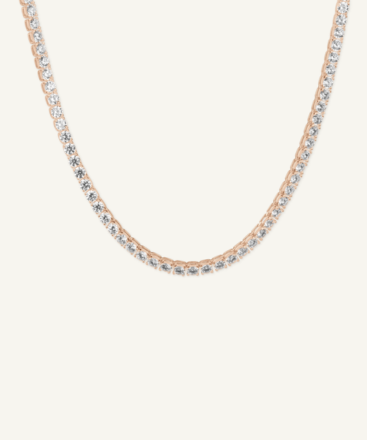 로즈 골드 | Lab Grown Diamond Tennis Necklace, 3mm