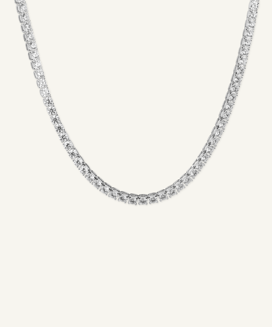 화이트 골드 | Lab Grown Diamond Tennis Necklace, 3mm