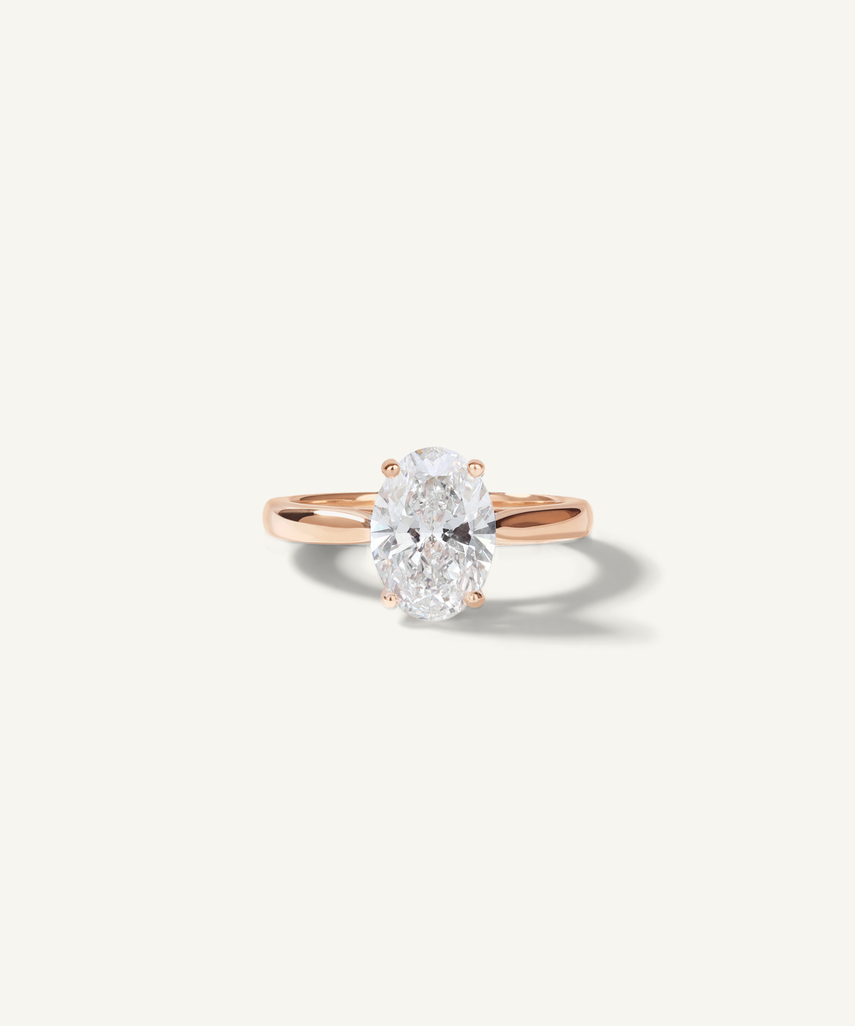 로즈 골드 | Oval Cut Lab Grown Diamond Engagement Ring