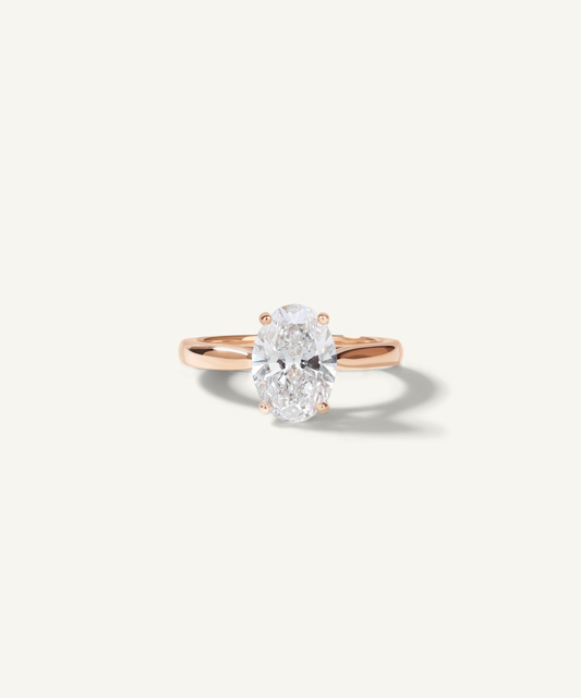 로즈 골드 | Oval Cut Lab Grown Diamond Engagement Ring