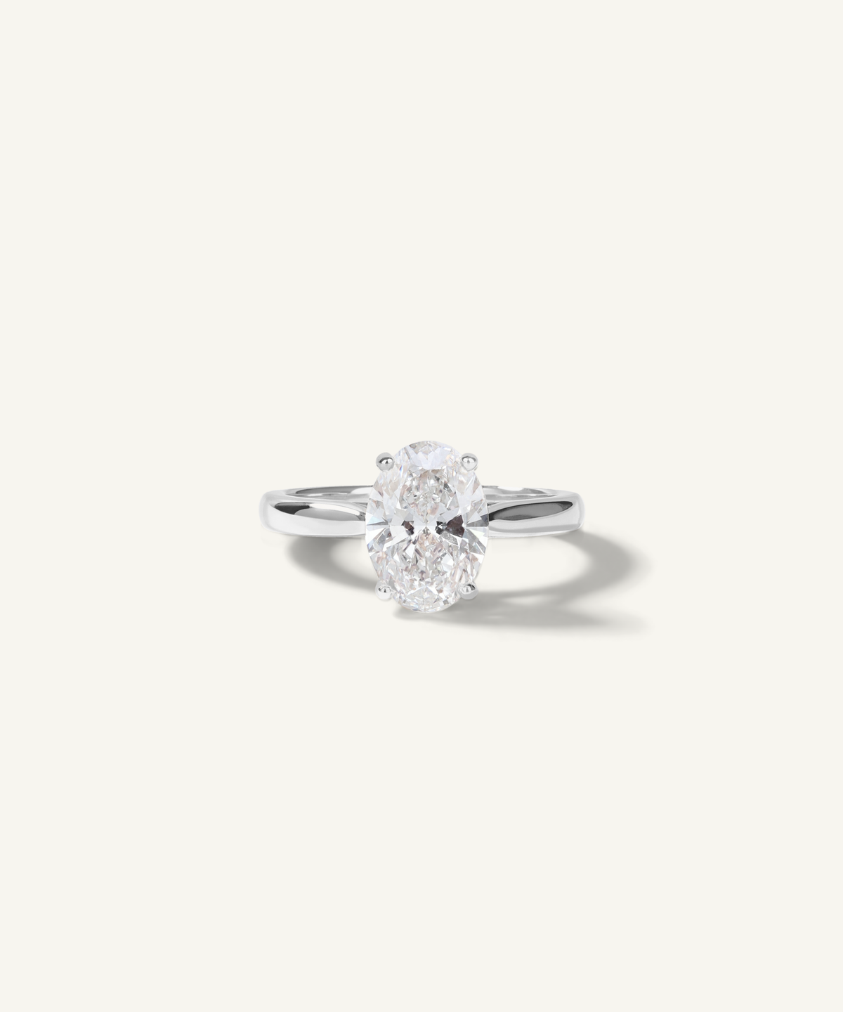 화이트 골드 | Oval Cut Lab Grown Diamond Engagement Ring