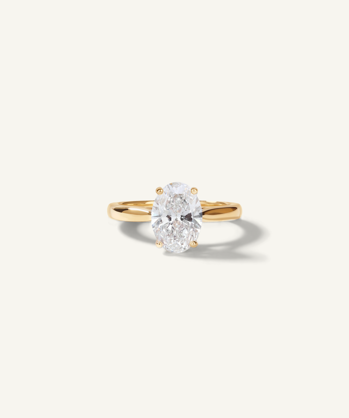옐로우 골드 | Oval Cut Lab Grown Diamond Engagement Ring