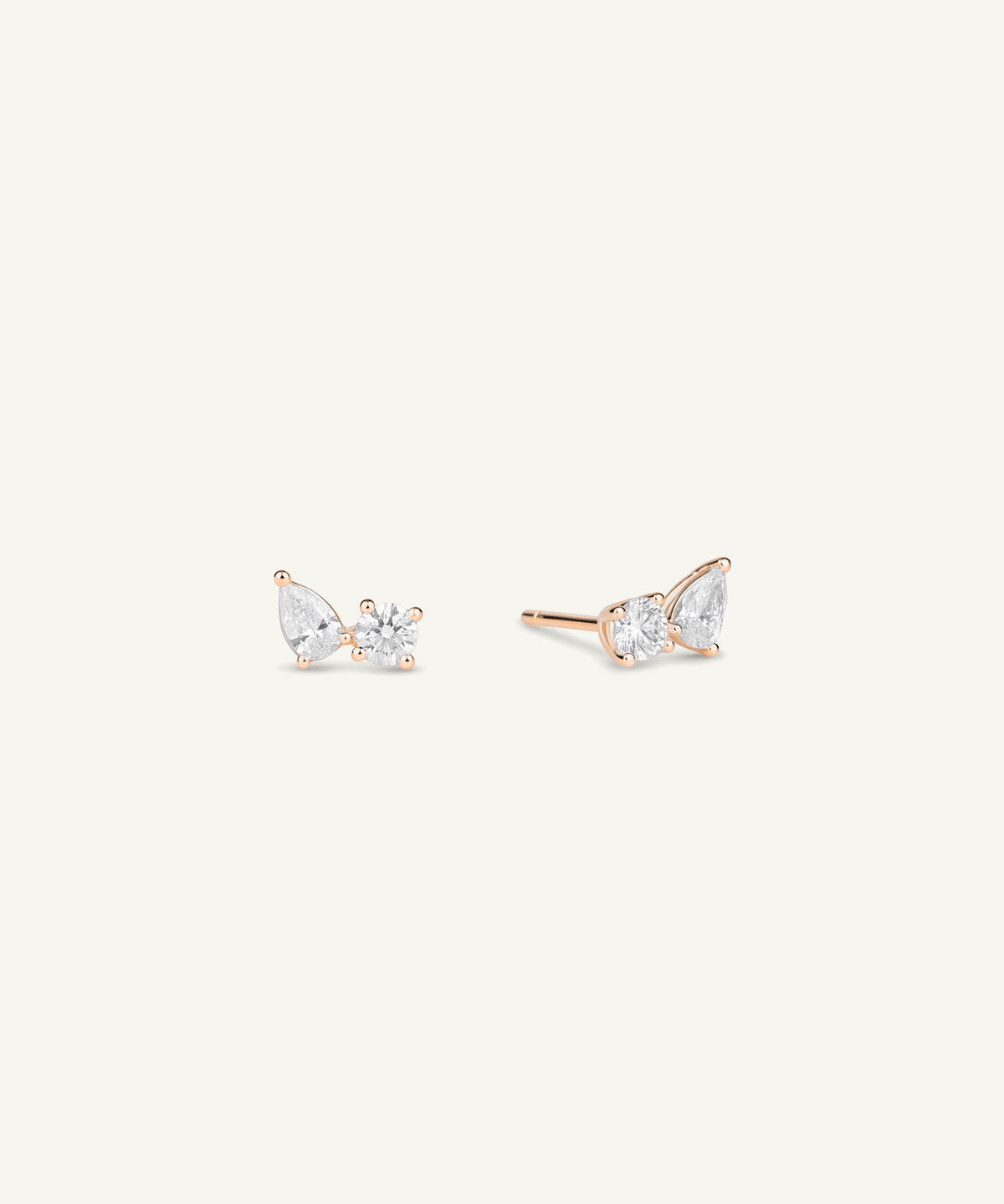 로즈 골드 | Tangent Stud Earrings, thumbnail