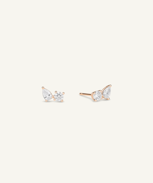 로즈 골드 | Tangent Stud Earrings, thumbnail