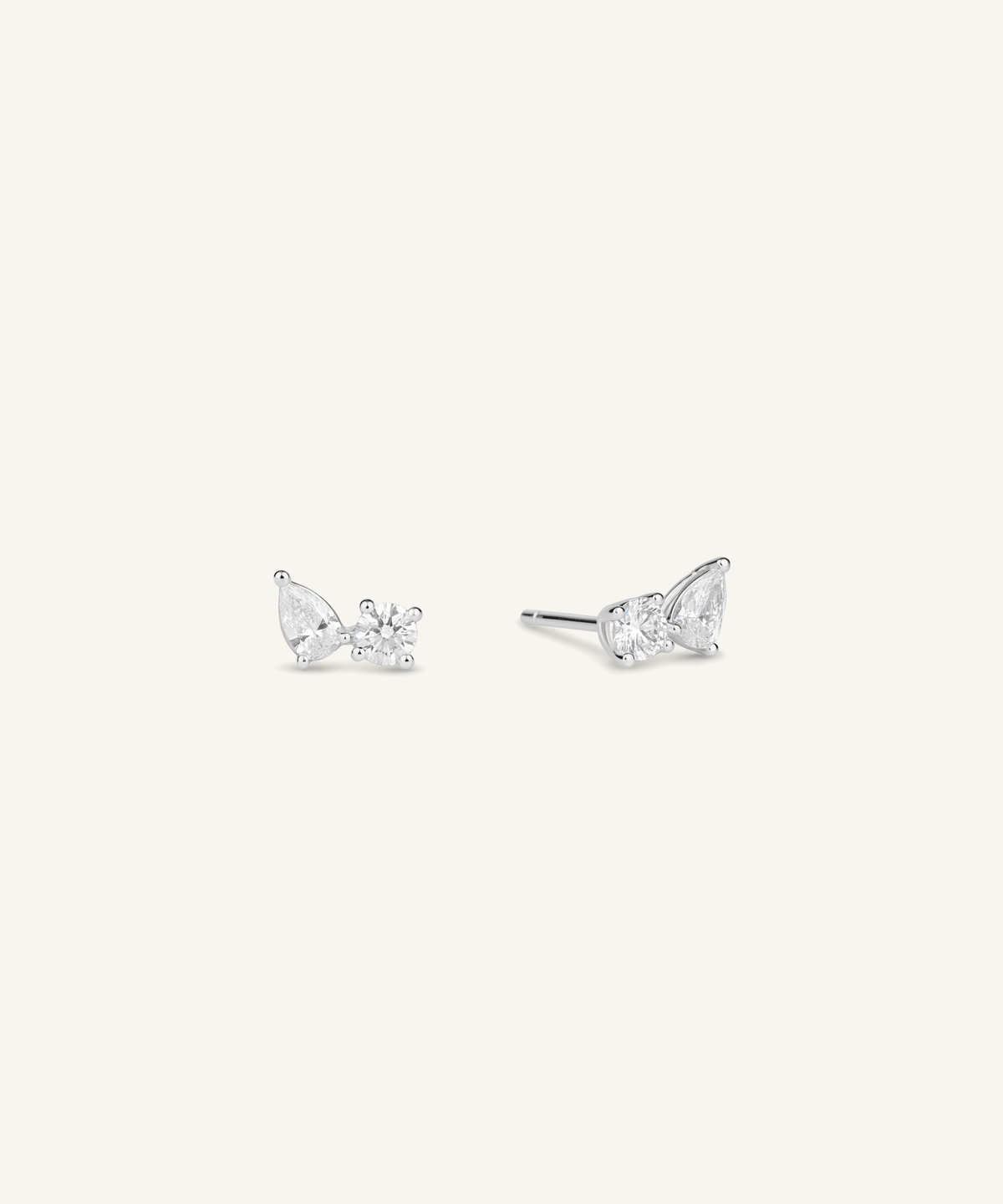 화이트 골드 | Tangent Stud Earrings, thumbnail