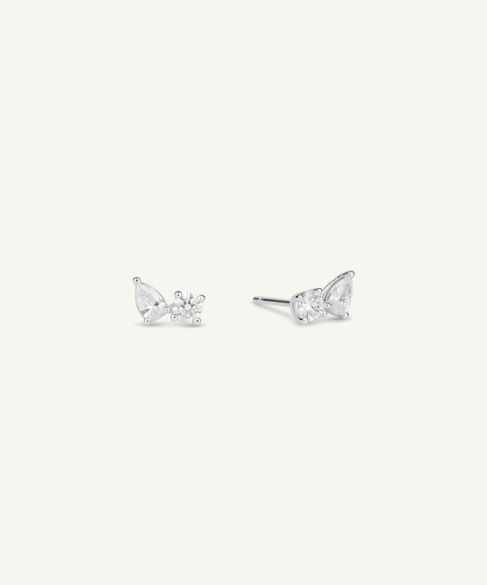 화이트 골드 | Tangent Stud Earrings, thumbnail