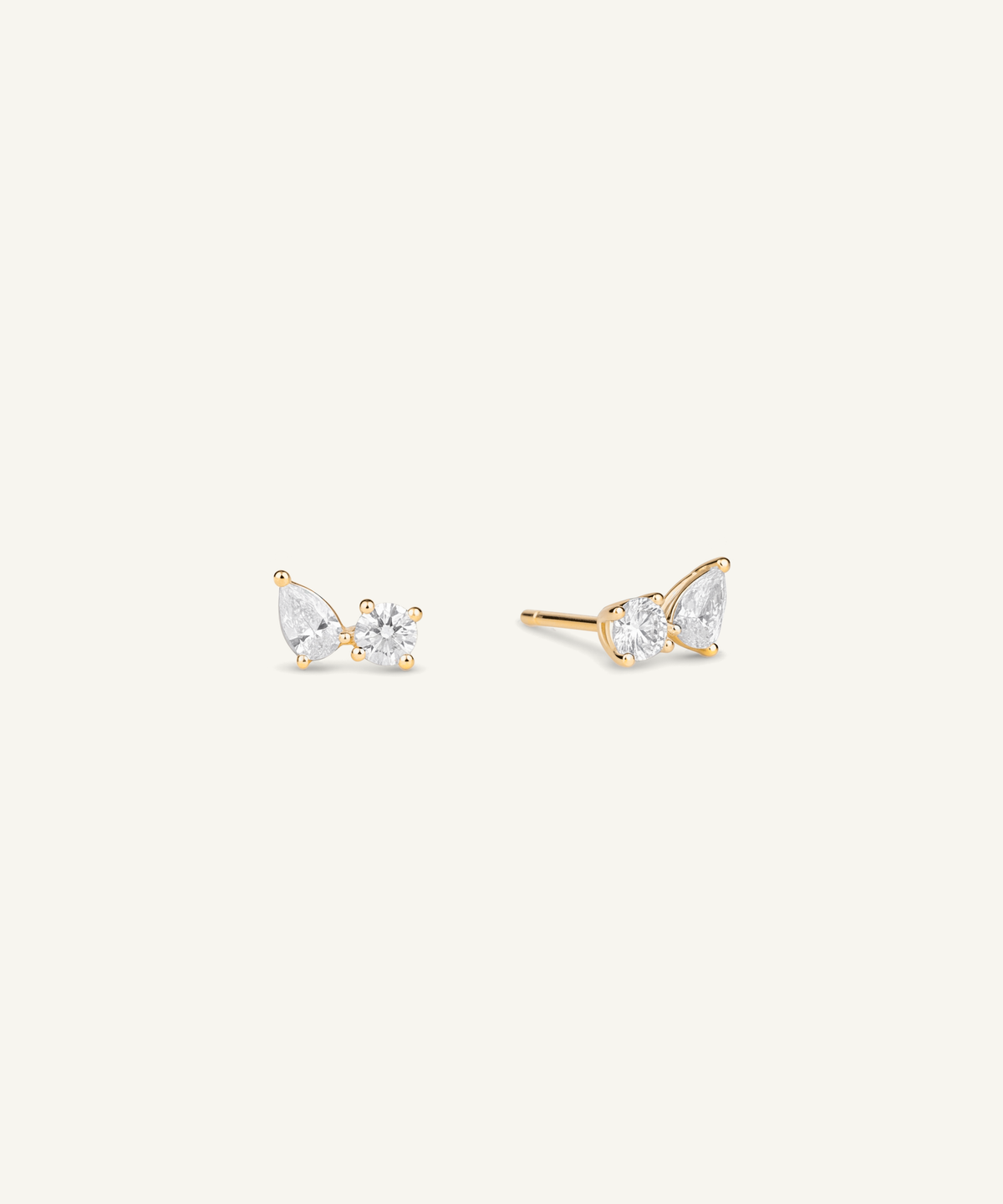 옐로우 골드 | Tangent Stud Earrings, thumbnail