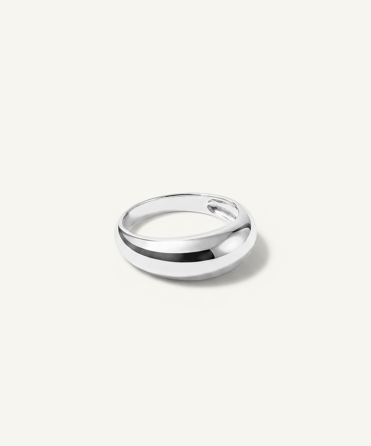 화이트 골드 | Tapered Dome Ring
